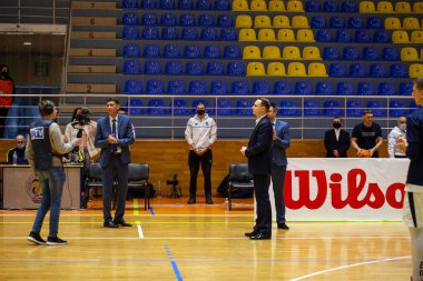 The basketball match of Ukrainian Superleague Parimatch SEASON 2020/21 BC Kharkiv Sokoly - MBC Nikolaev, 31.01.2021,Ukraine, Kharkov, Palace of Sports Lokomotiv