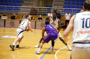 The basketball match of Ukrainian Superleague Parimatch SEASON 2020/21 BC Kharkiv Sokoly - MBC Nikolaev, 31.01.2021,Ukraine, Kharkov, Palace of Sports Lokomotiv