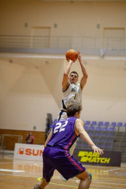 The basketball match of Ukrainian Superleague Parimatch SEASON 2020/21 BC Kharkiv Sokoly - MBC Nikolaev, 31.01.2021,Ukraine, Kharkov, Palace of Sports Lokomotiv