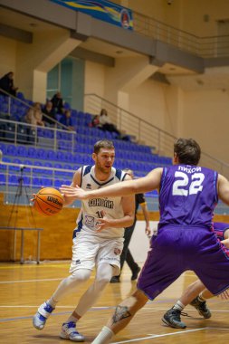 The basketball match of Ukrainian Superleague Parimatch SEASON 2020/21 BC Kharkiv Sokoly - MBC Nikolaev, 31.01.2021,Ukraine, Kharkov, Palace of Sports Lokomotiv