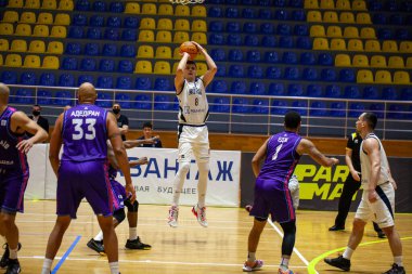 The basketball match of Ukrainian Superleague Parimatch SEASON 2020/21 BC Kharkiv Sokoly - MBC Nikolaev, 31.01.2021,Ukraine, Kharkov, Palace of Sports Lokomotiv