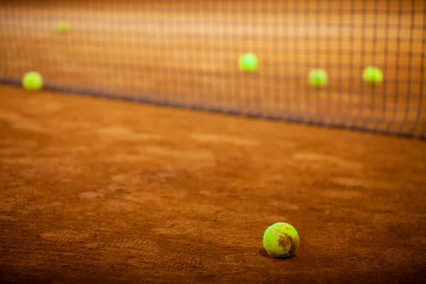 Bile Tenis Terenul Tenis Joc Tenis Sport Concept Recreere — Fotografie, imagine de stoc