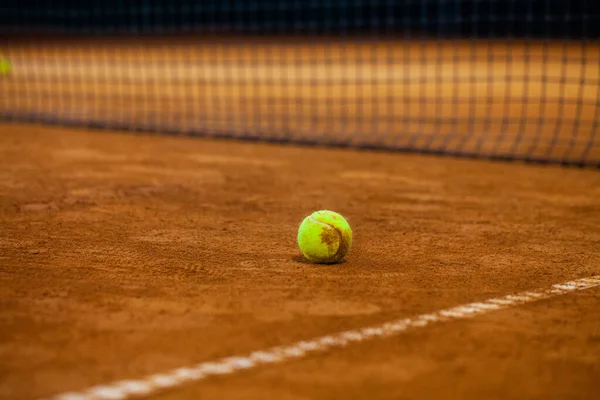 Pelotas Tenis Pista Tenis Juego Tenis Deporte Concepto Recreativo — Foto de Stock
