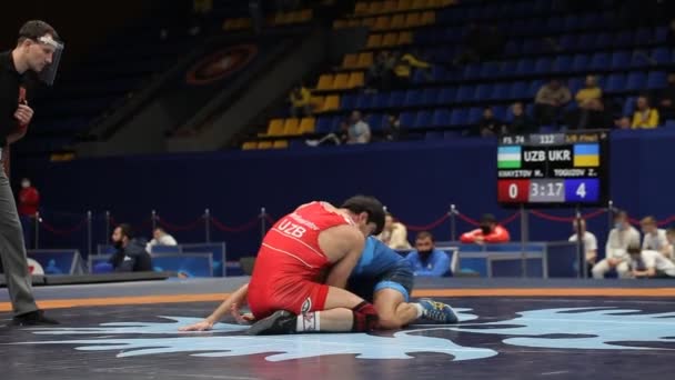 Internazionale Greco Romana Freestyle Torneo Wrestling Xxiv Eccezionali Lottatori Ucraini — Video Stock