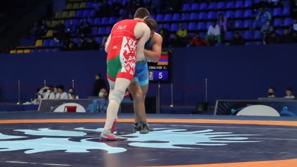 International Greco Roman Freestyle Wrestling Tournament Xxiv Outstanding Ukrainian Wrestlers — Stock Video