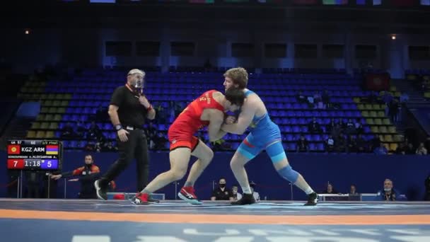 Internationell Greco Romare Freestyle Brottning Turnering Xxiv Enastående Ukrainska Brottare — Stockvideo