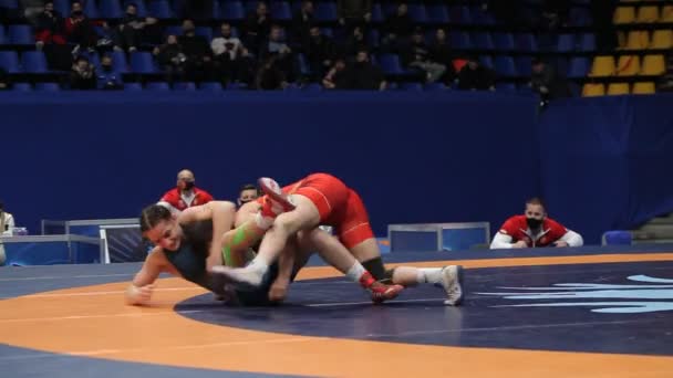 Internazionale Greco Romana Freestyle Torneo Wrestling Xxiv Eccezionali Lottatori Ucraini — Video Stock