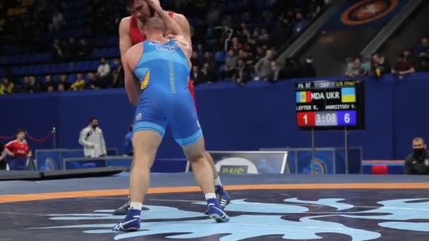 Internazionale Greco Romana Freestyle Torneo Wrestling Xxiv Eccezionali Lottatori Ucraini — Video Stock