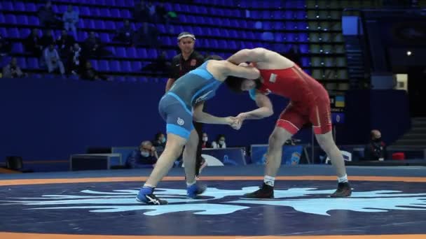 Internazionale Greco Romana Freestyle Torneo Wrestling Xxiv Eccezionali Lottatori Ucraini — Video Stock