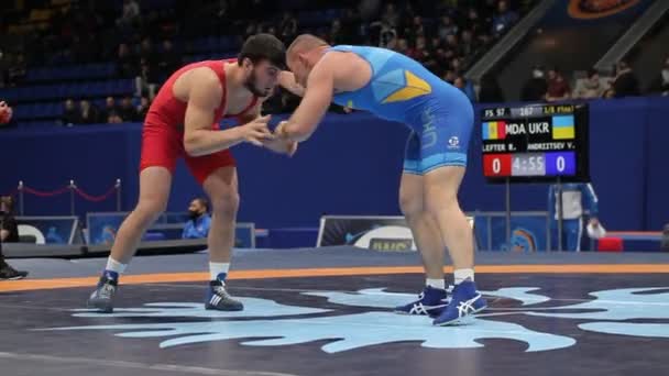 International Greco Roman Freestyle Wrestling Tournament Xxiv Outstanding Ukrainian Wrestlers — Stock Video