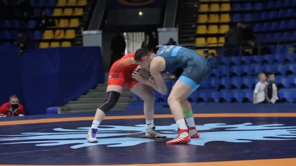 International Greco Roman Freestyle Wrestling Tournament Xxiv Outstanding Ukrainian Wrestlers — Stock Video