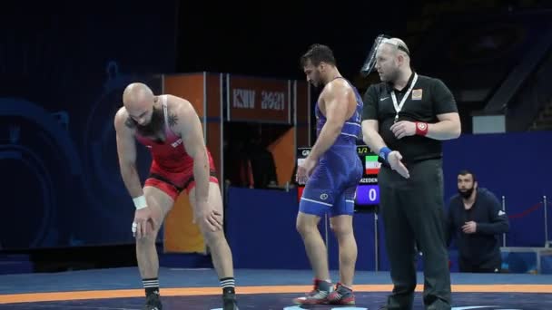 International Greco Roman Freestyle Wrestling Tournament Xxiv Outstanding Ukrainian Wrestlers — Stock Video