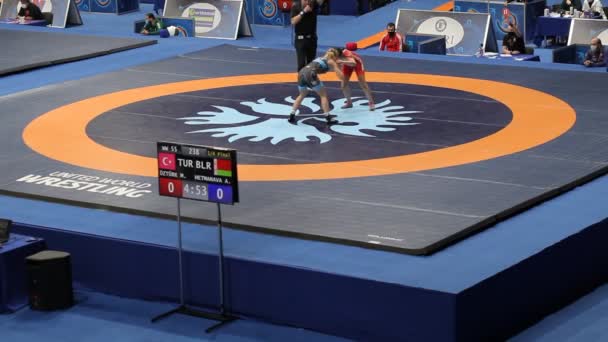 Internationell Greco Romare Freestyle Brottning Turnering Xxiv Enastående Ukrainska Brottare — Stockvideo