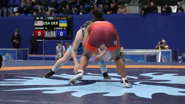 Nemzetközi Greco Római Freestyle Birkózó Torna Xxiv Kiemelkedő Ukrán Birkózók — Stock videók