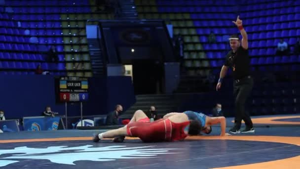 Internationell Greco Romare Freestyle Brottning Turnering Xxiv Enastående Ukrainska Brottare — Stockvideo