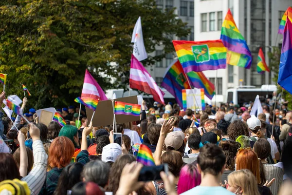 Orgullo Járkov Marcha Lgbt Igualdad Por Los Derechos Gays Lesbianas — Foto de Stock