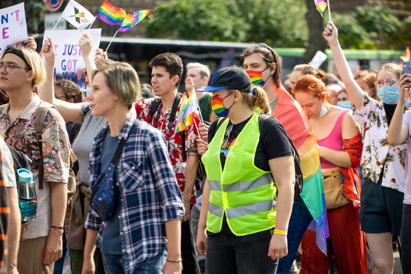 Orgulho Kharkiv Marcha Lgbt Igualdade Para Direitos Dos Gays Lésbicas — Fotografia de Stock