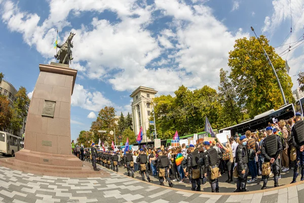 Duma Charkowa Marsz Równości Lgbt Dla Praw Gejów Lesbijek Biseksualistów — Zdjęcie stockowe