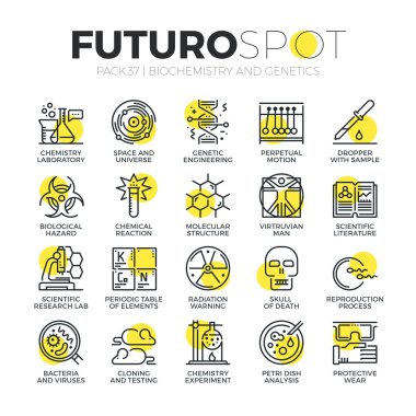 Genetik laboratuar Futuro Spot simgeler