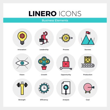 İş öğelerini Linero Icons Set