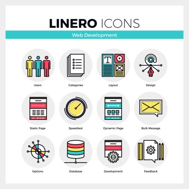 Web geliştirme Linero Icons Set