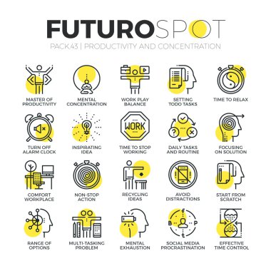 Verimlilik çalışmaları Futuro Spot simgeler