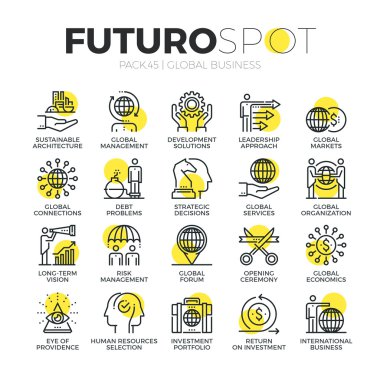 Küresel iş Futuro Spot ikonları/simgeleri