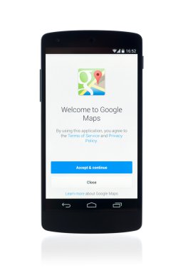 Google Haritalar uygulamasının Google Nexus 5