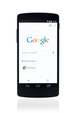 Google Arama Web sayfasında Google Nexus 5