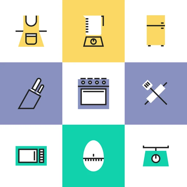 Kitchenware  icons set — Stock Vector