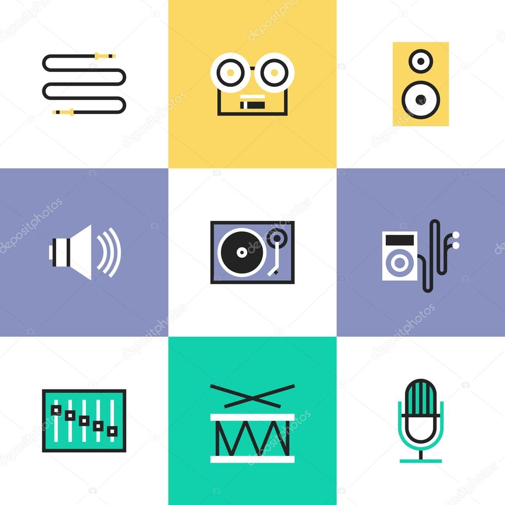 Audio and sound  icons