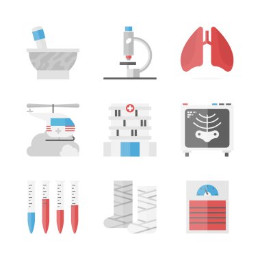 Hastane ve tıp Icons set