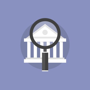 Financial institution analysis  icon clipart