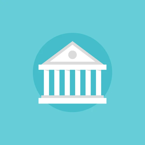 Ikona budovy banky — Stockový vektor