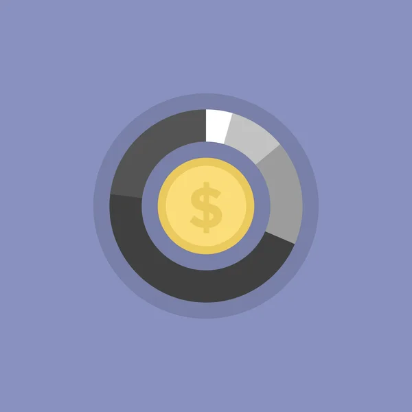 Money graph  icon — Stock Vector