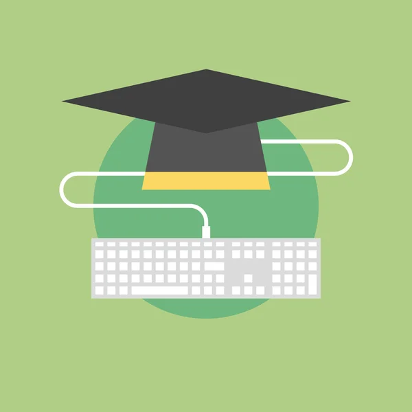 Internet graduation  icon — Stock Vector