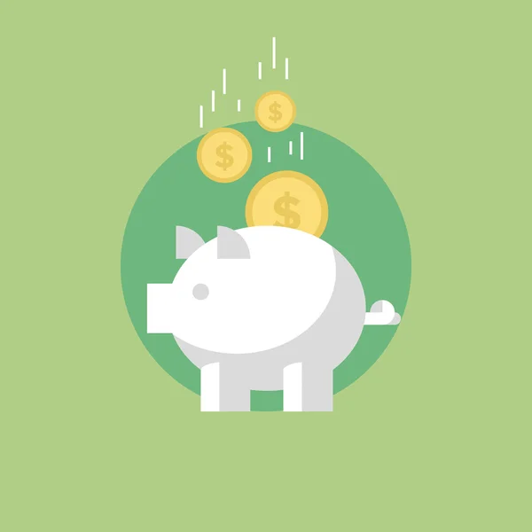 Piggy bank  icon — Stock Vector