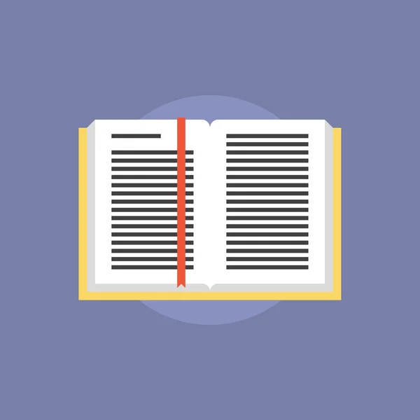 Abrir icono de libro de texto — Vector de stock