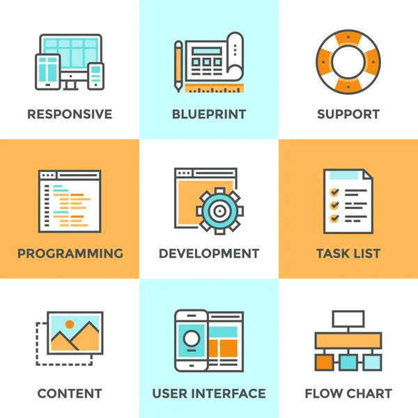 Web e UI desenvolvem ícones — Vetor de Stock