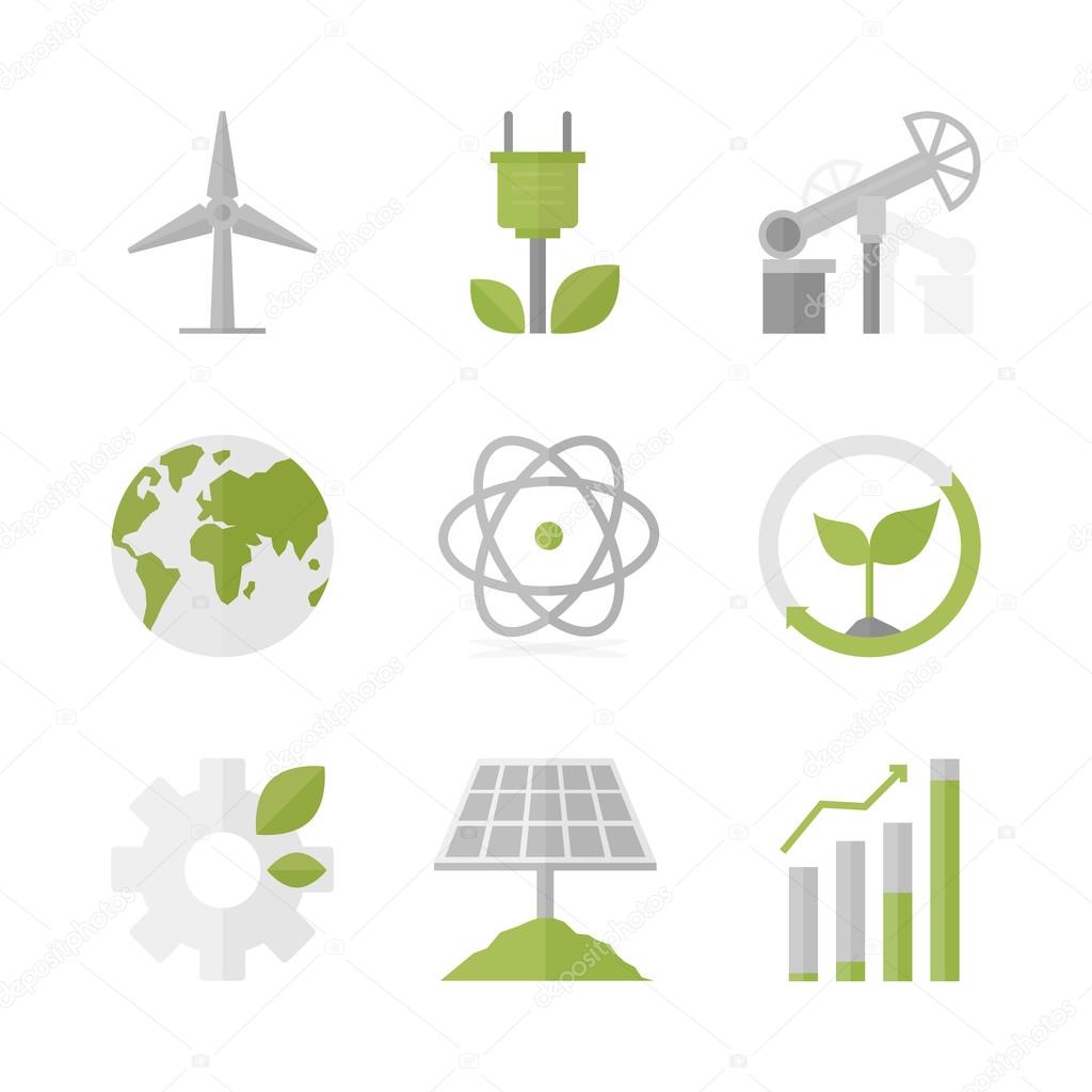development and green production  icons