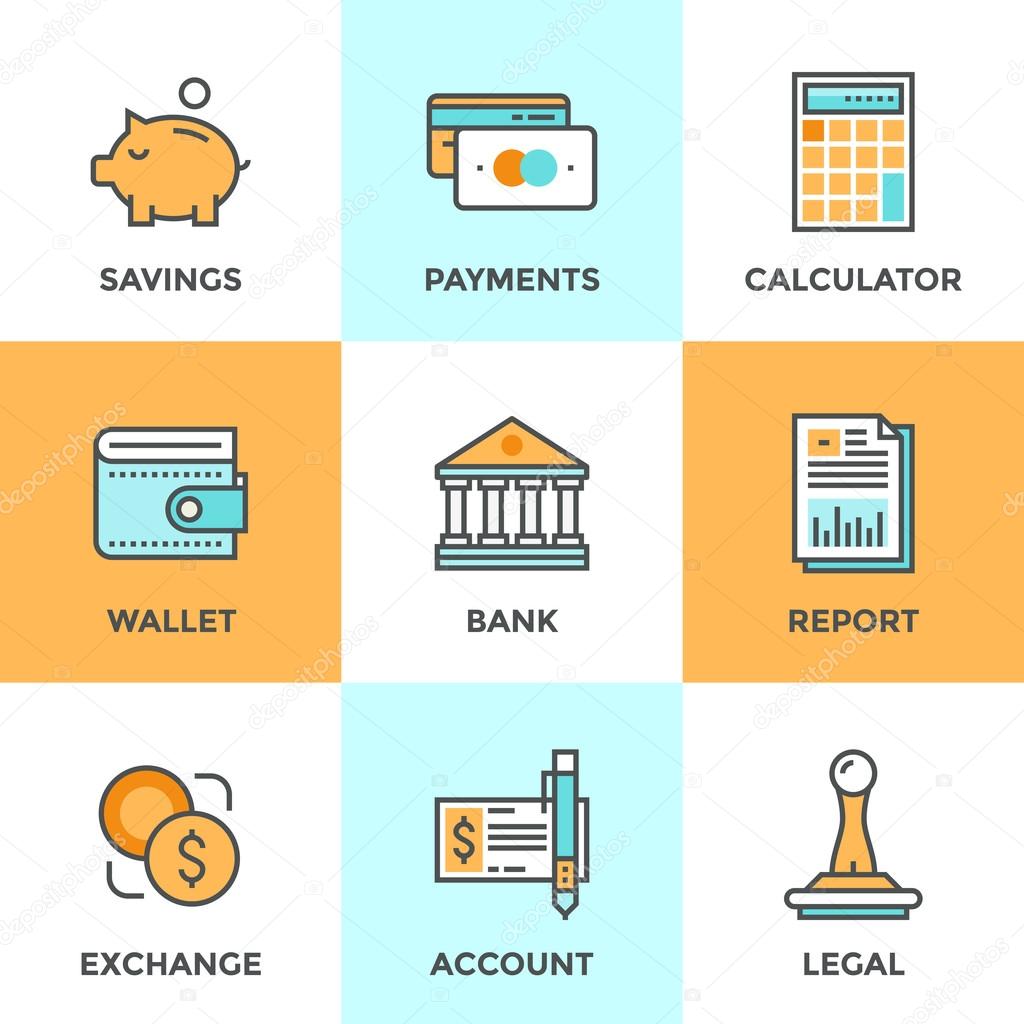 Finance and money  icons set