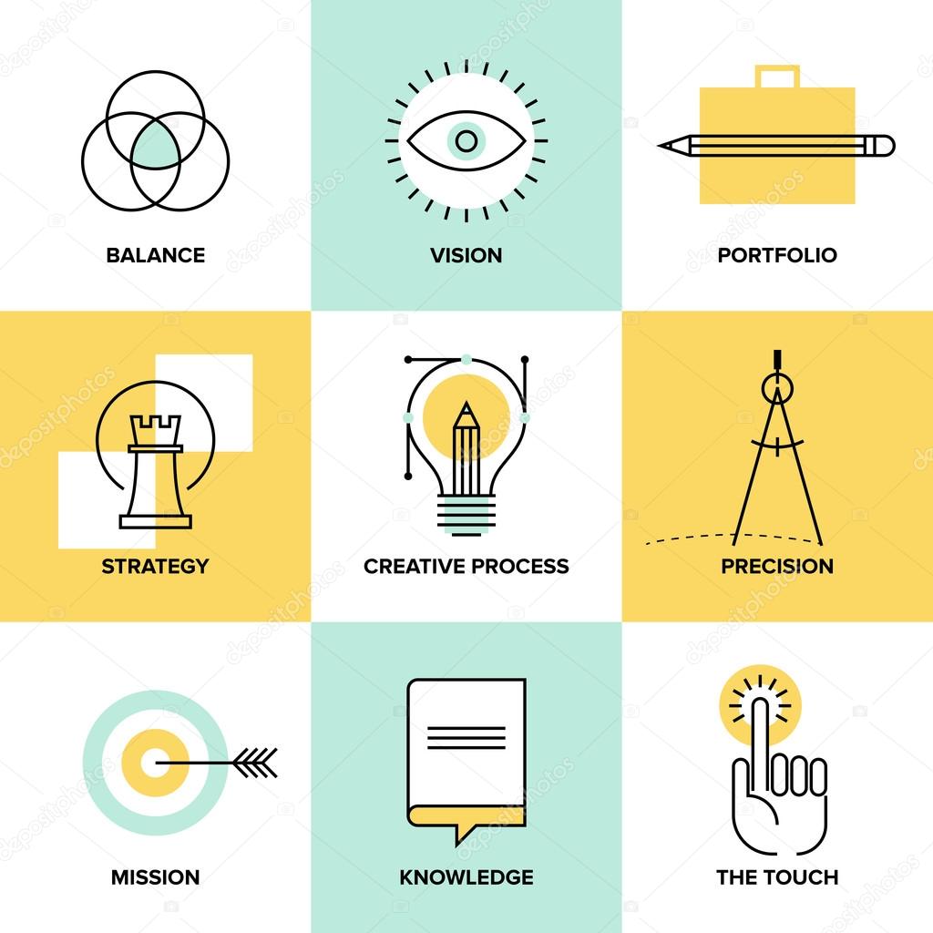 Creative process design   icons