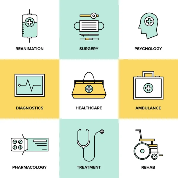 Cuidados de saúde e medicina ícones — Vetor de Stock