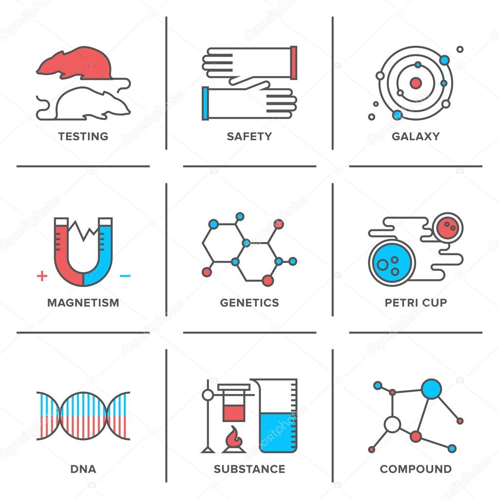 Genetics and lab   icons