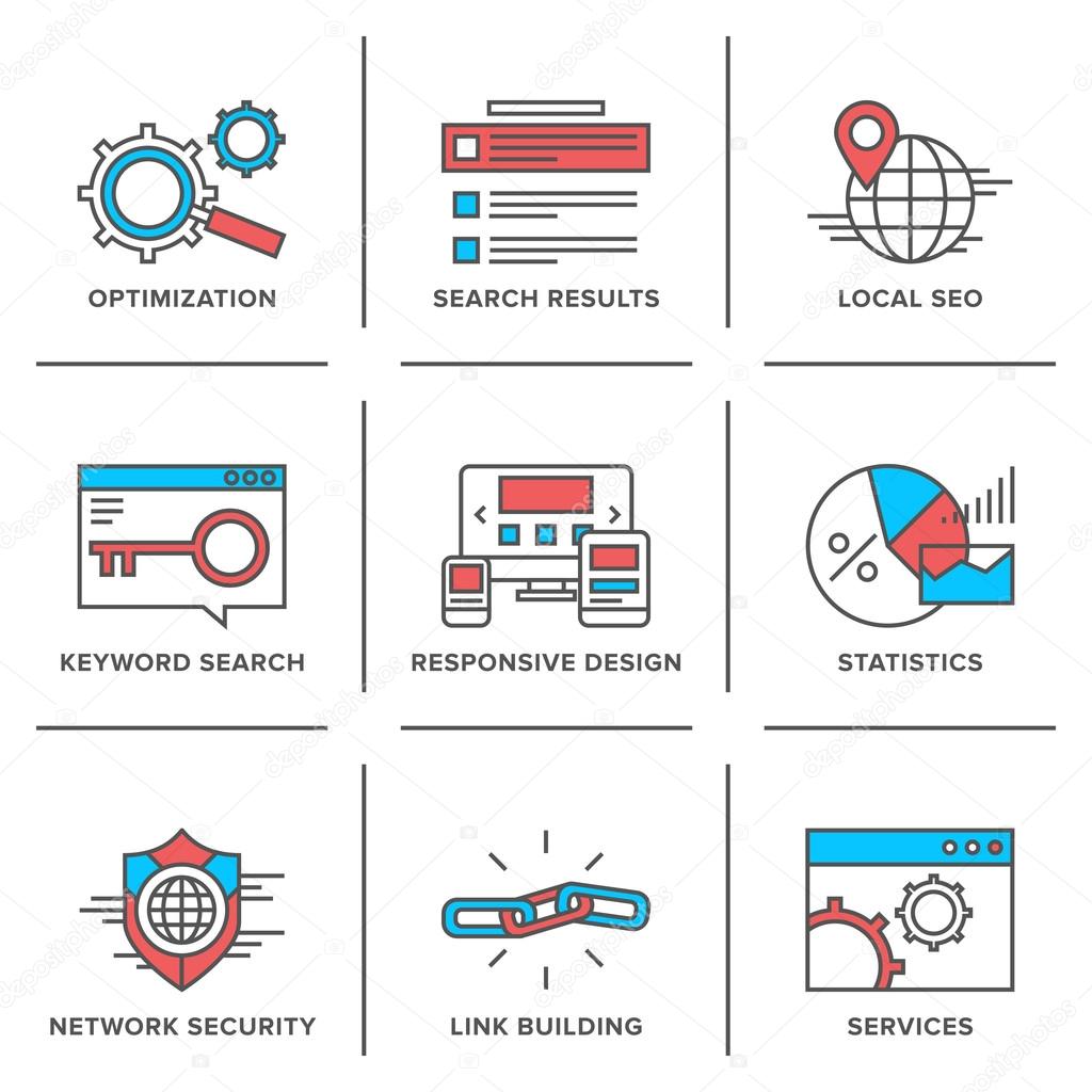 Search engine optimization  icons
