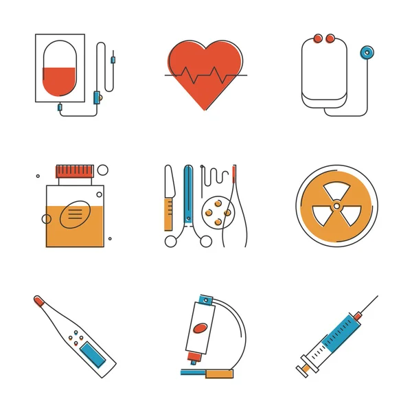 Medical and healthcare  icons — Stock Vector