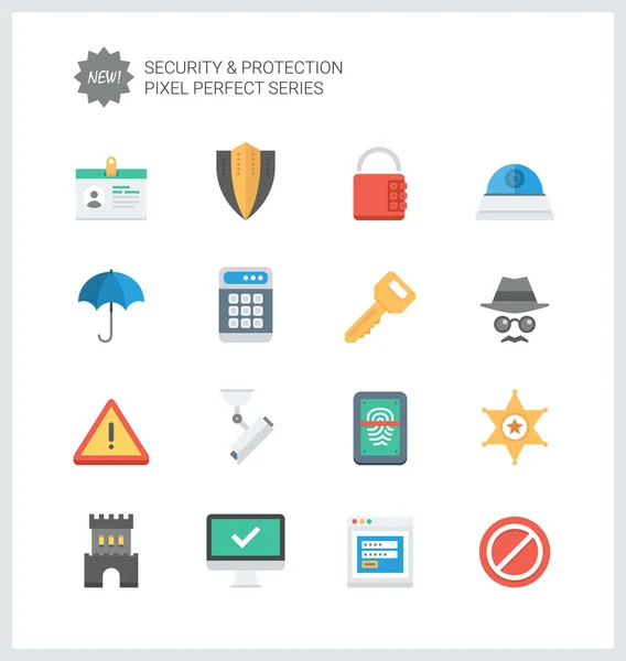 Iconos de seguridad y protección — Archivo Imágenes Vectoriales