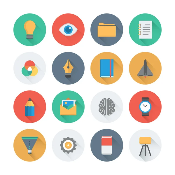 Iconos de desarrollo creativo — Vector de stock