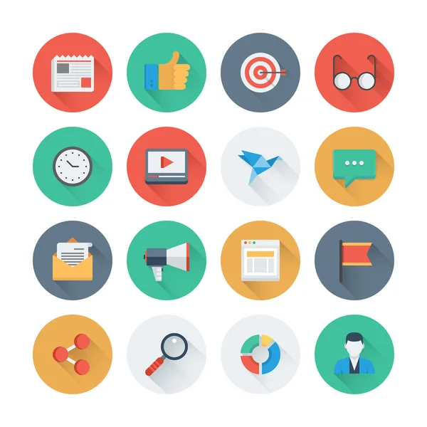 Iconos de marketing digital — Vector de stock