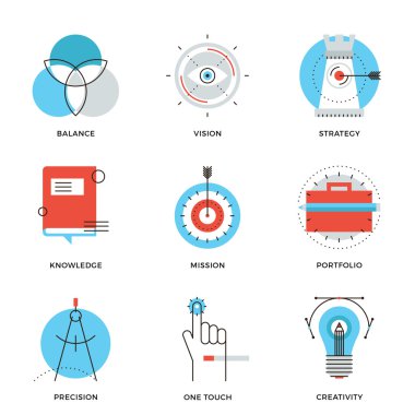 Yaratıcı tasarım öğeleri simgeler